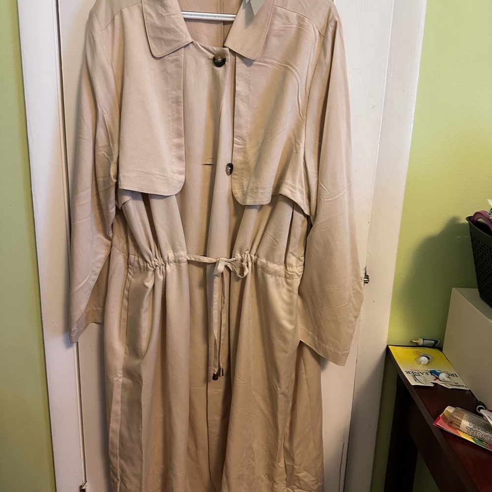 JustFab Light Tan Women's Trench Coat